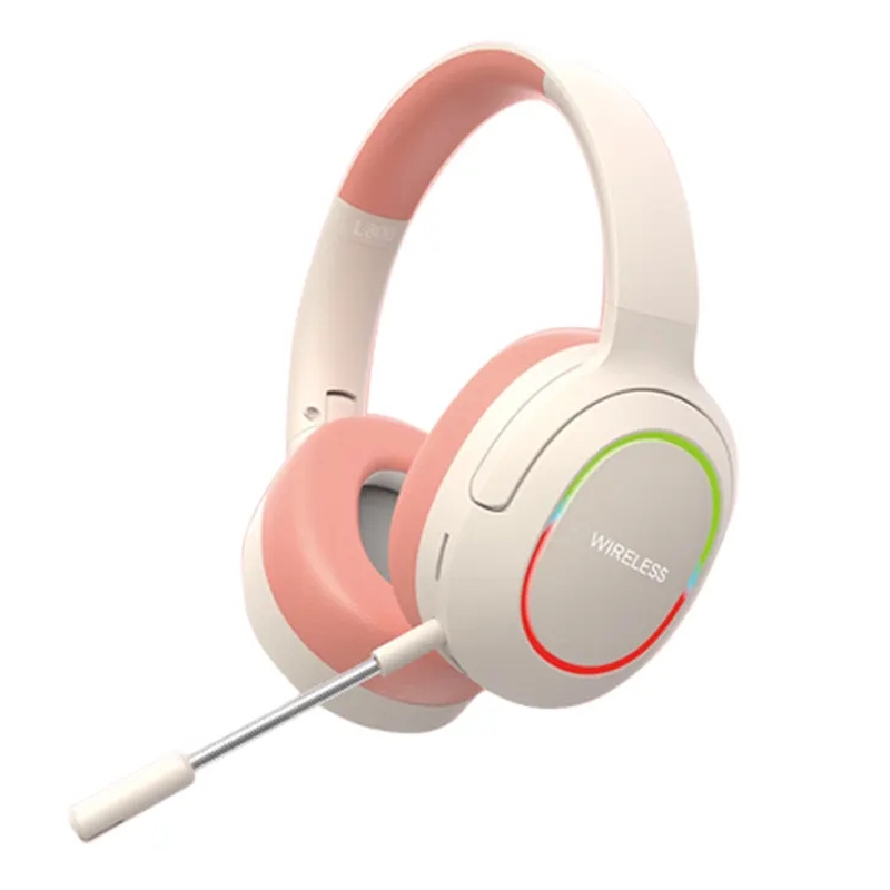 L800 Foldable ENC Noise Reduction Wireless Gaming Headset with Microphone(Pink) - Shopkiz.com