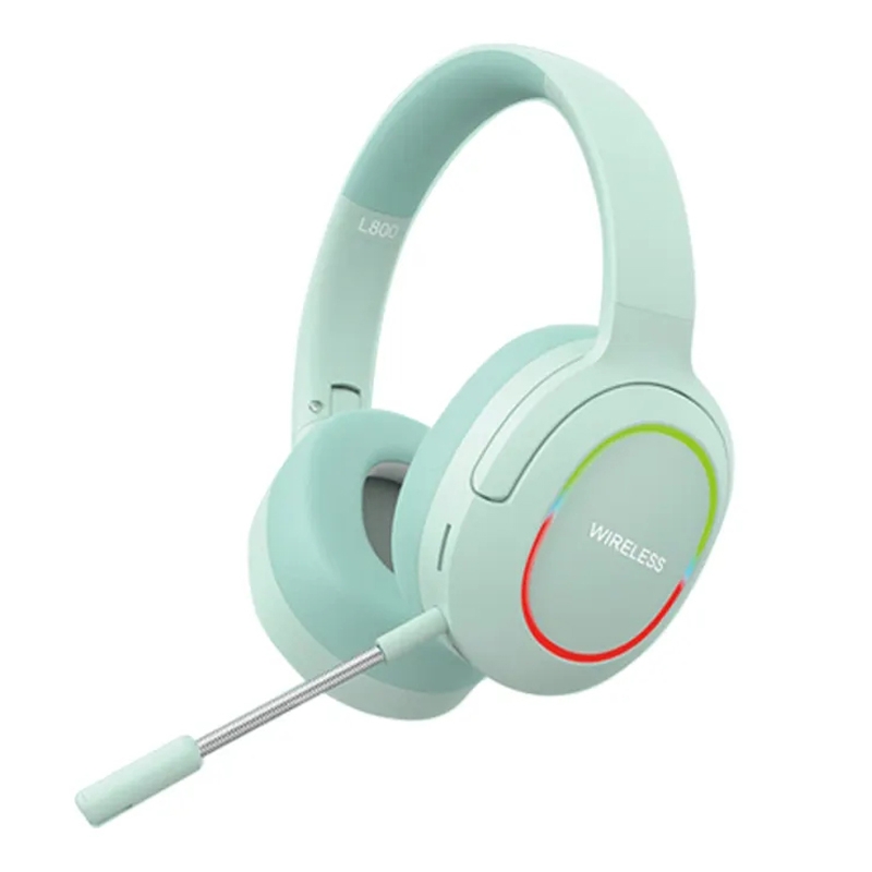 L800 Foldable ENC Noise Reduction Wireless Gaming Headset with Microphone(Green) - Shopkiz.com