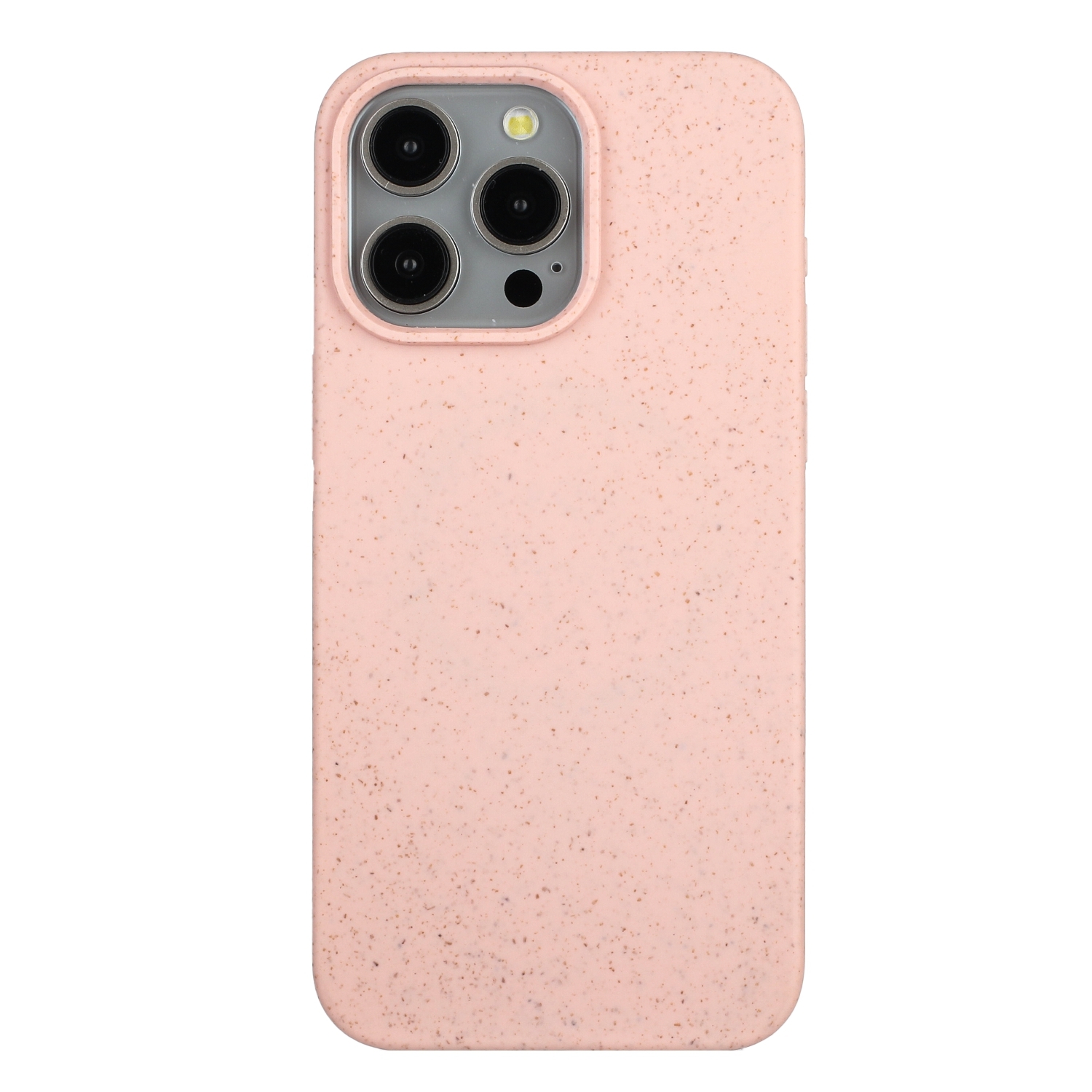 For iPhone 13 Pro Max Wheat Straw Material + TPU Phone Case(Pink) - Shopkiz.com
