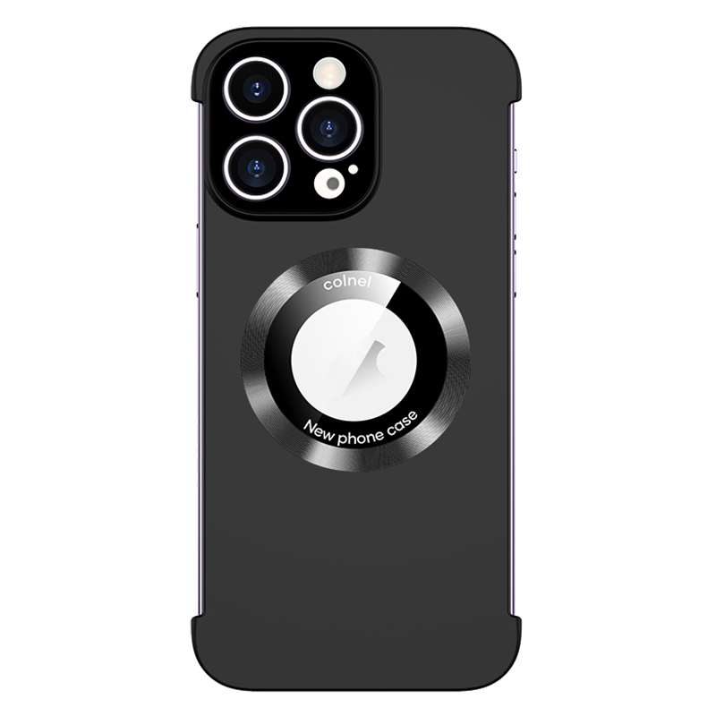 For iPhone 14 Pro Max Frameless Skin Feel MagSafe Magnetic Phone Case(Black) - Shopkiz.com