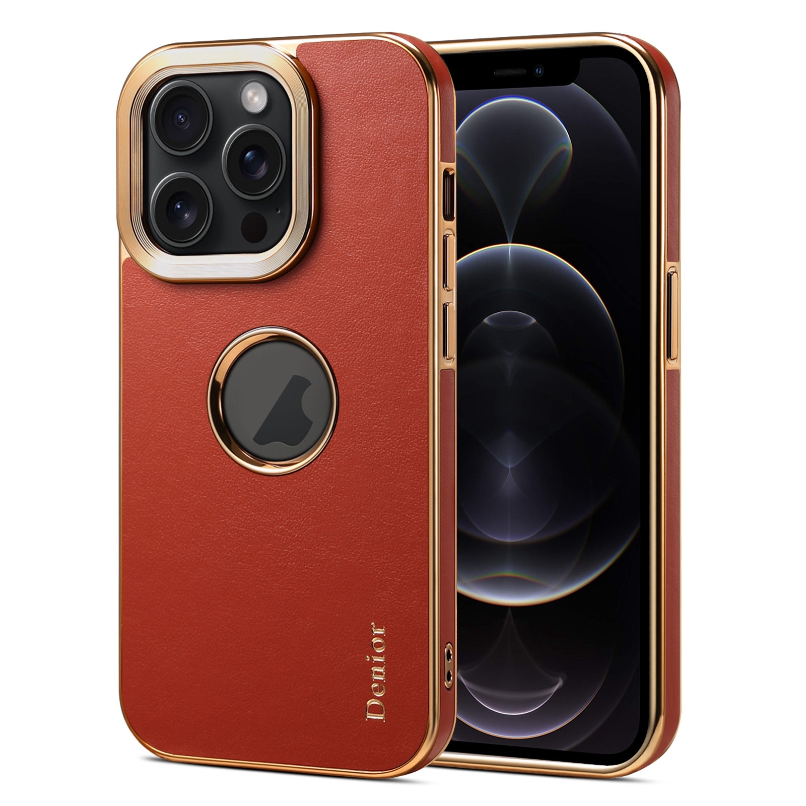 For iPhone 12 / 12 Pro Denior Fragrant Calf Texture Electroplating Phone Case(Maroon Red) - Shopkiz.com