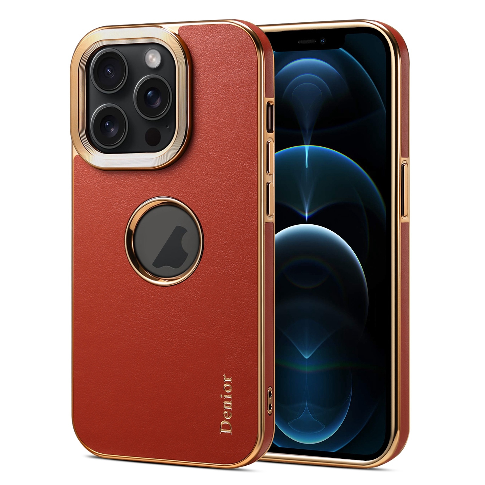 For iPhone 12 Pro Max Denior Fragrant Calf Texture Electroplating Phone Case(Maroon Red) - Shopkiz.com