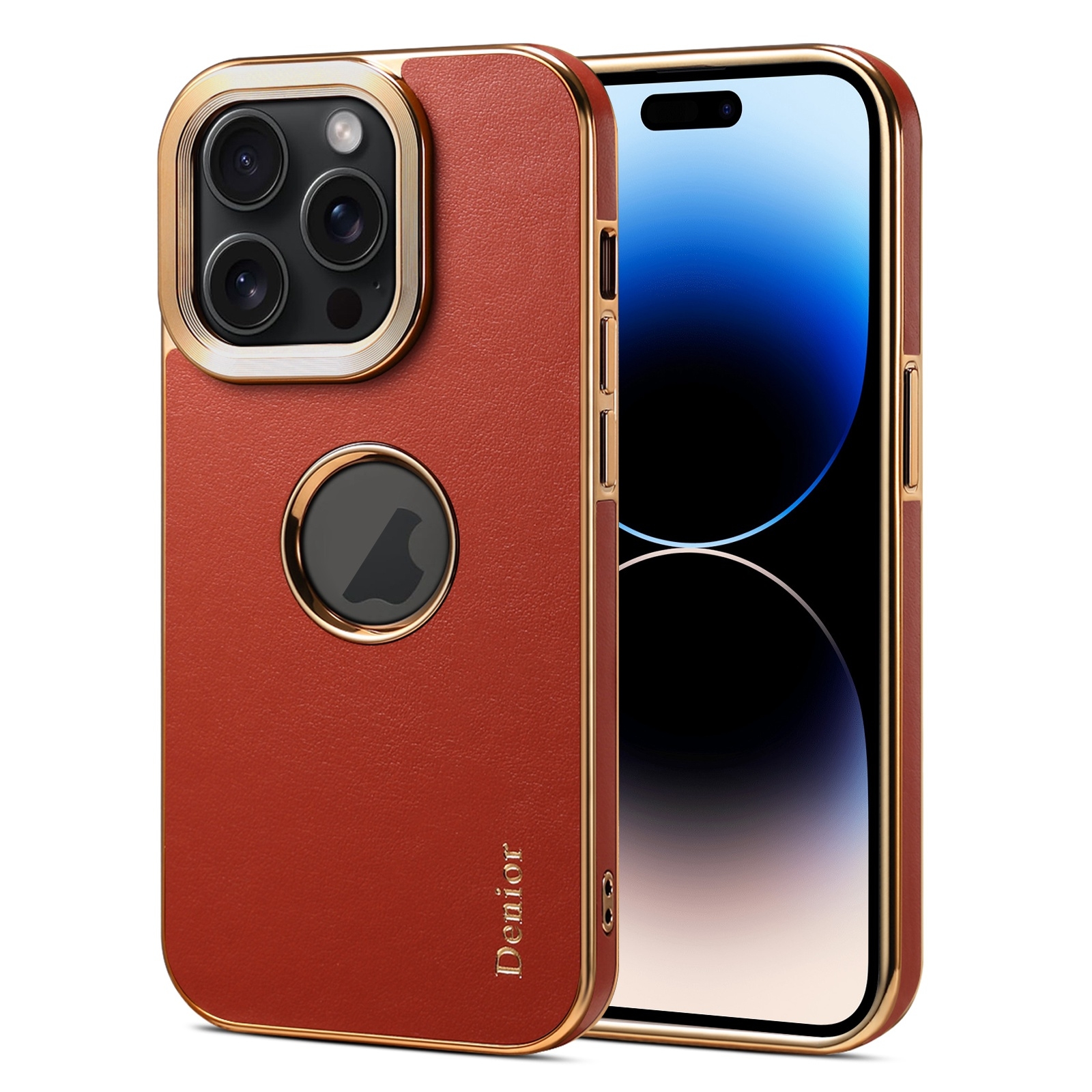 For iPhone 14 Pro Denior Fragrant Calf Texture Electroplating Phone Case(Maroon Red) - Shopkiz.com