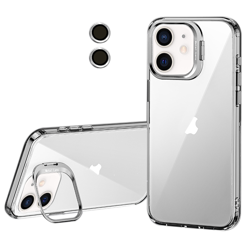 For iPhone 11 Lens Holder Frosted Phone Case(Transparent) - Shopkiz.com