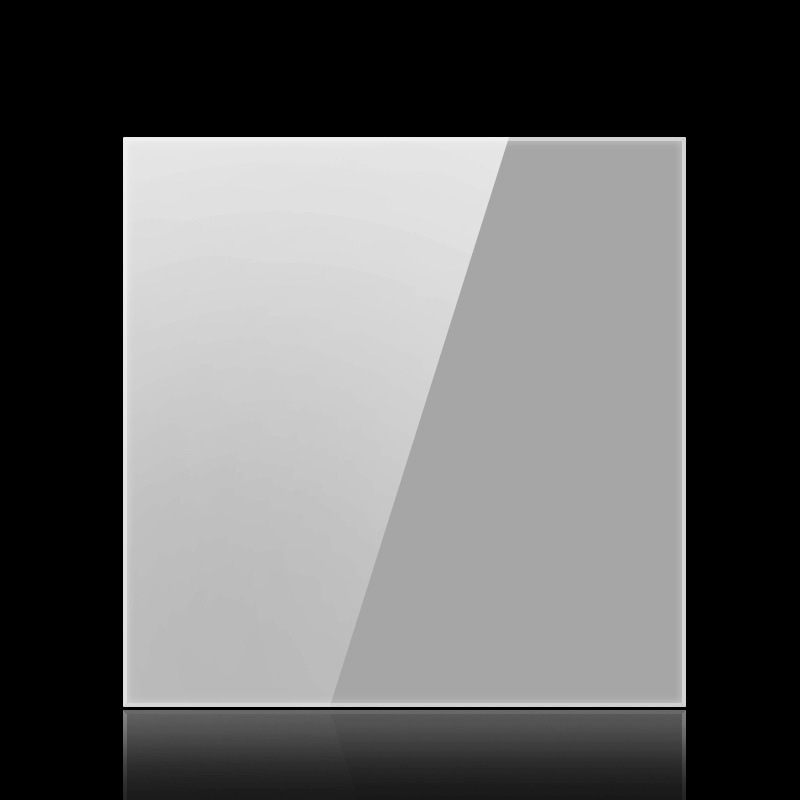 86mm Round LED Tempered Glass Switch Panel, Gray Round Glass, Style:Blank Panel - Shopkiz.com
