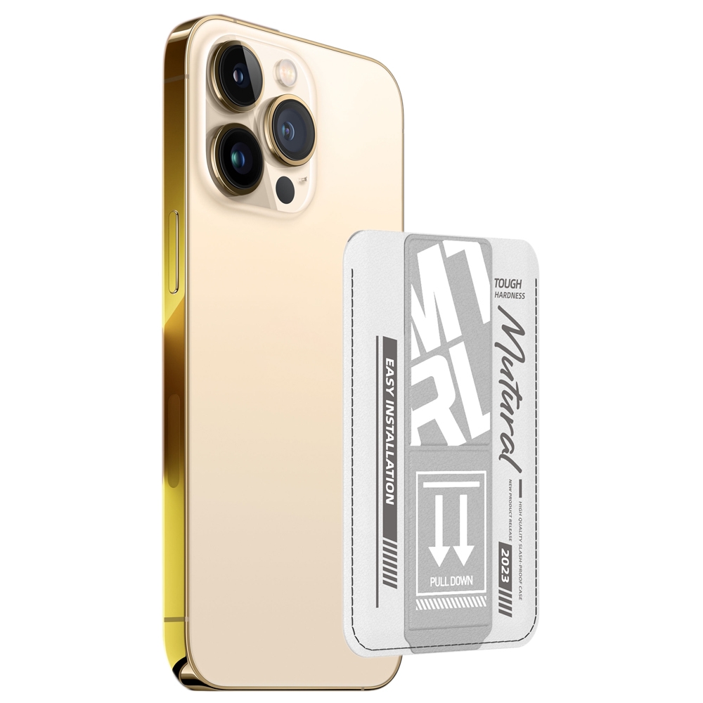 For iPhone 13 Pro mutural Chuncai Series Magnetic Holder Card Slot(White Grey) - Shopkiz.com
