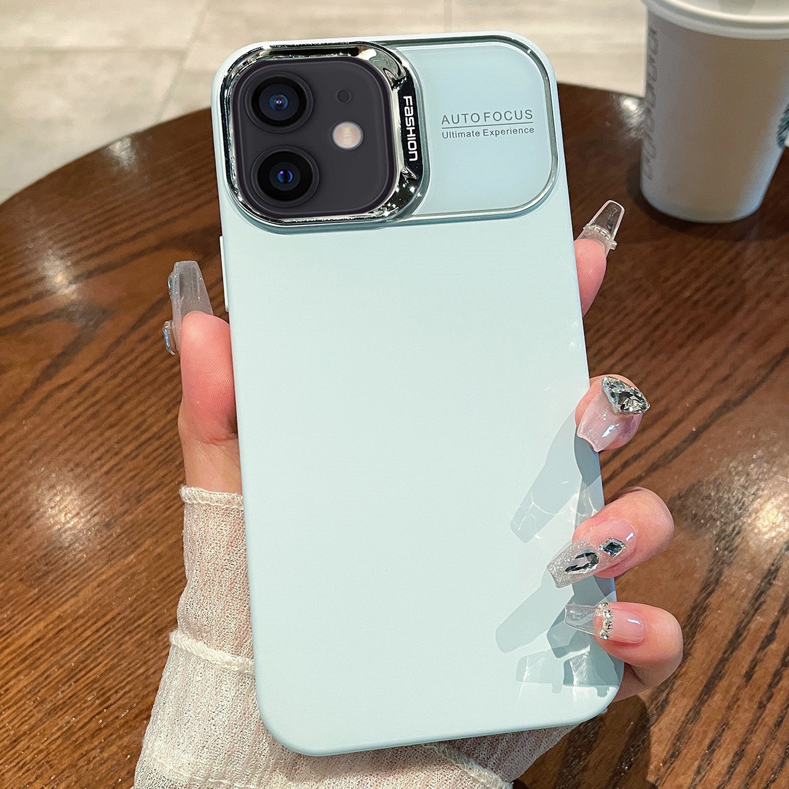 For iPhone 12 Skin Feel PC Liquid Silicone Phone Case(Sierra Blue) - Shopkiz.com