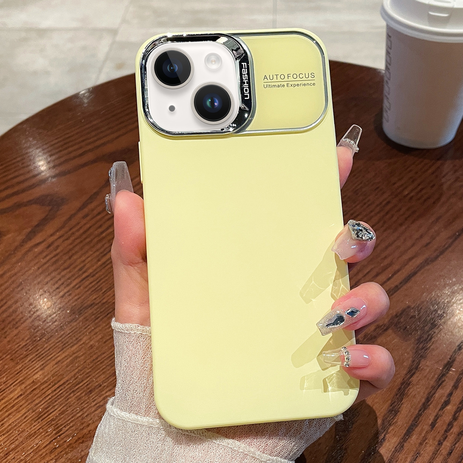 For iPhone 15 Skin Feel PC Liquid Silicone Phone Case(Yellow) - Shopkiz.com