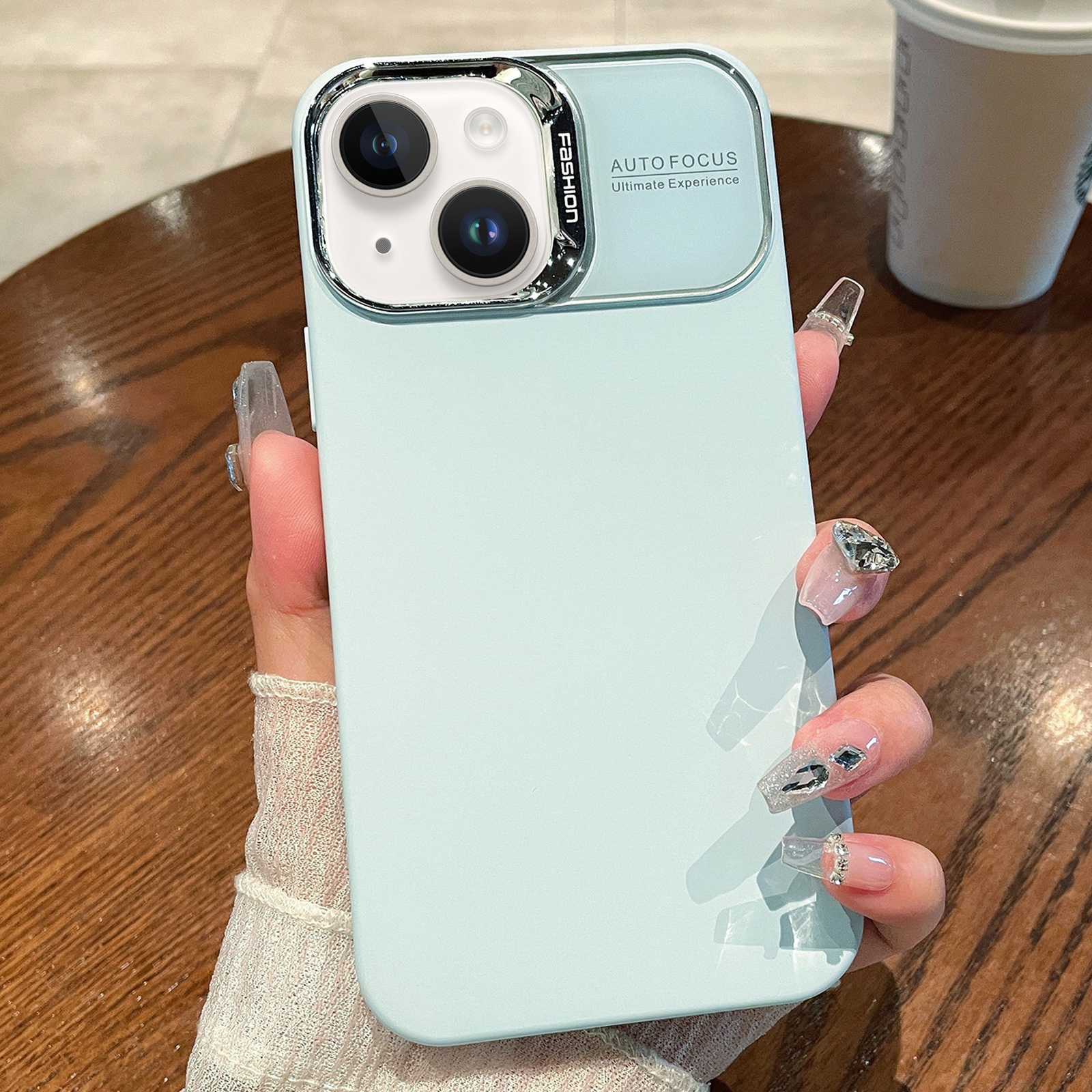 For iPhone 15 Skin Feel PC Liquid Silicone Phone Case(Sierra Blue) - Shopkiz.com