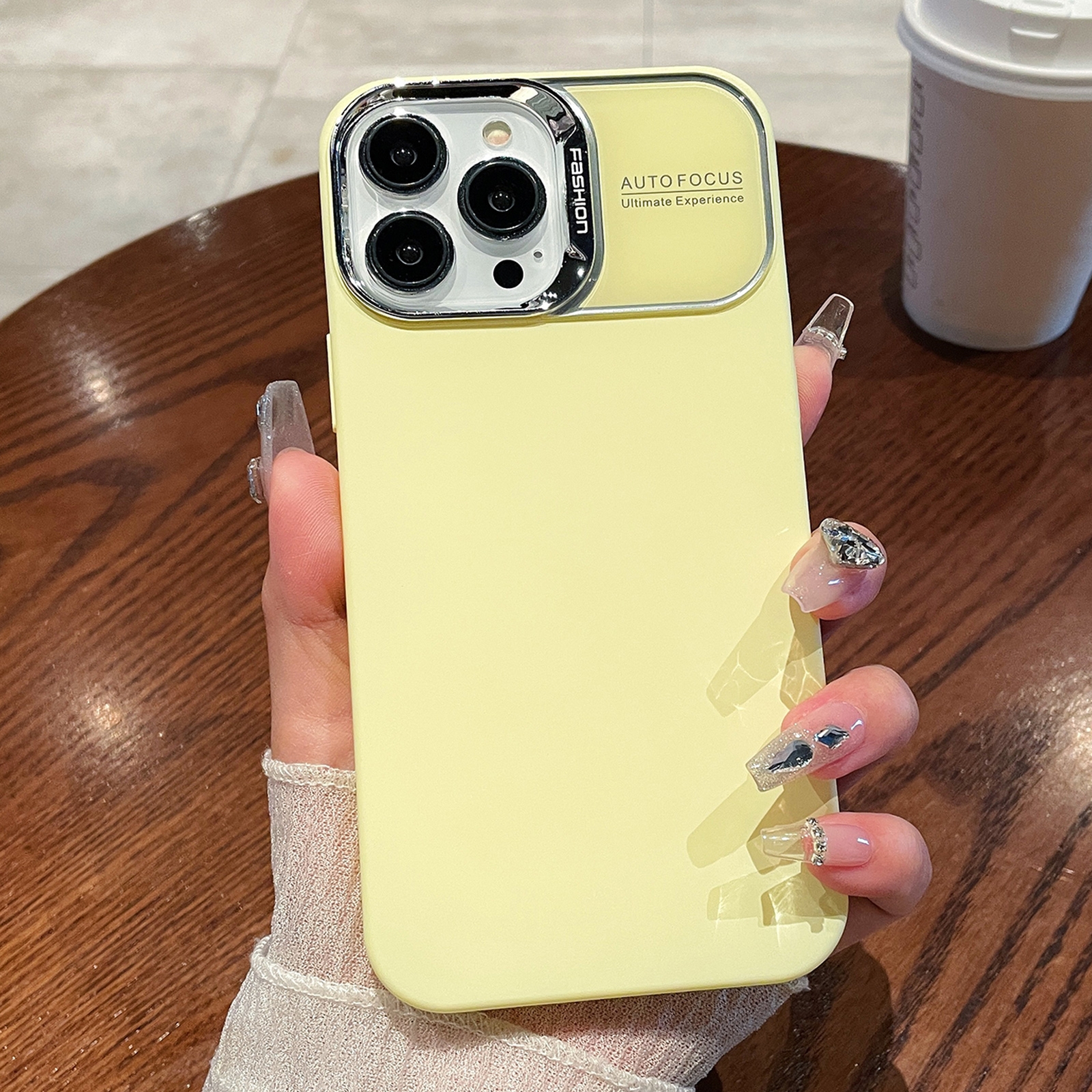 For iPhone 15 Pro Max Skin Feel PC Liquid Silicone Phone Case(Yellow) - Shopkiz.com