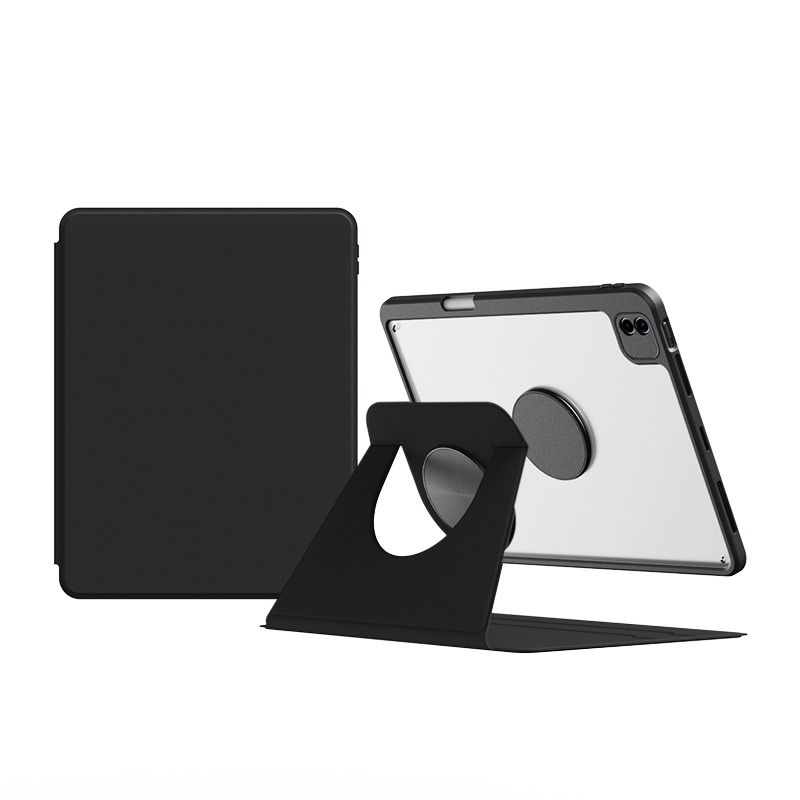For iPad 10.2 2021 / 2020 Detachable Magnetic Rotation Smart Leather Tablet Case(Black) - Shopkiz.com