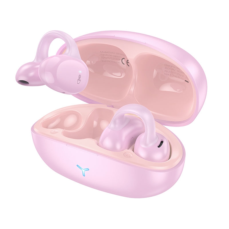 hoco EW57 Ear Clip True Wireless TWS Bluetooth Earphone(Pink) - Shopkiz.com