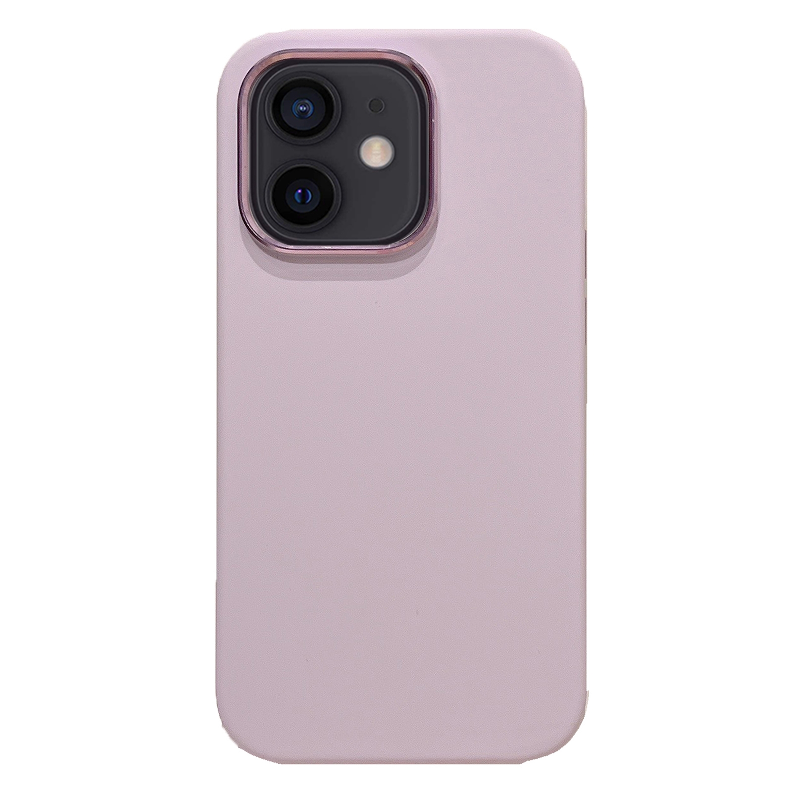 For iPhone 12 Electroplated Metal Lens Frame Design MagSafe Silicone Phone Case(Purple) - Shopkiz.com