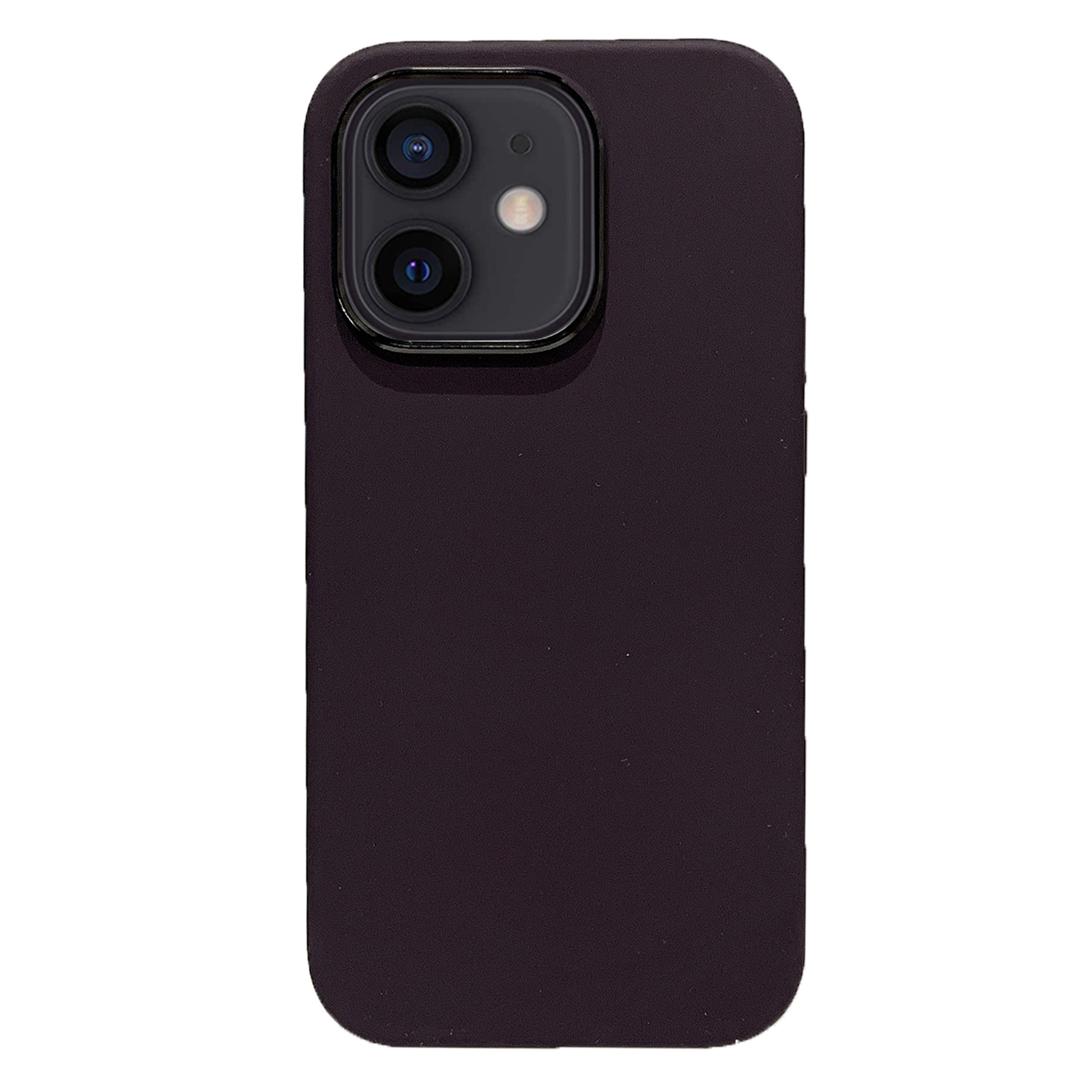 For iPhone 12 Electroplated Metal Lens Frame Design MagSafe Silicone Phone Case(Dark Coffee) - Shopkiz.com