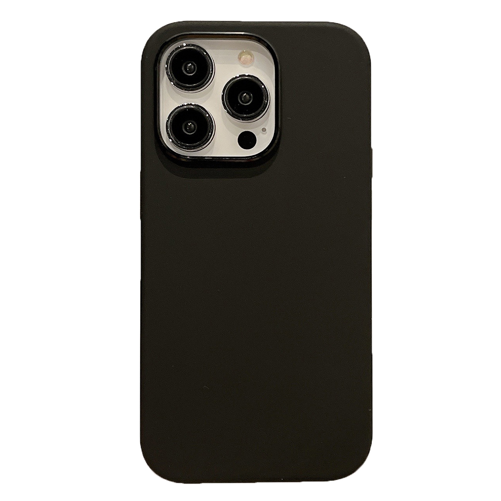 For iPhone 13 Pro Electroplated Metal Lens Frame Design MagSafe Silicone Phone Case(Black) - Shopkiz.com