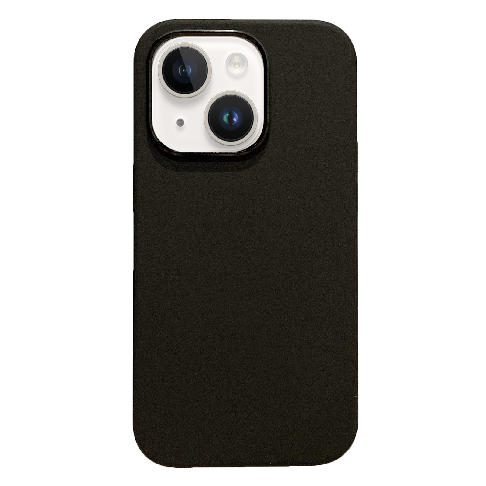 For iPhone 15 Electroplated Metal Lens Frame Design MagSafe Silicone Phone Case(Black) - Shopkiz.com