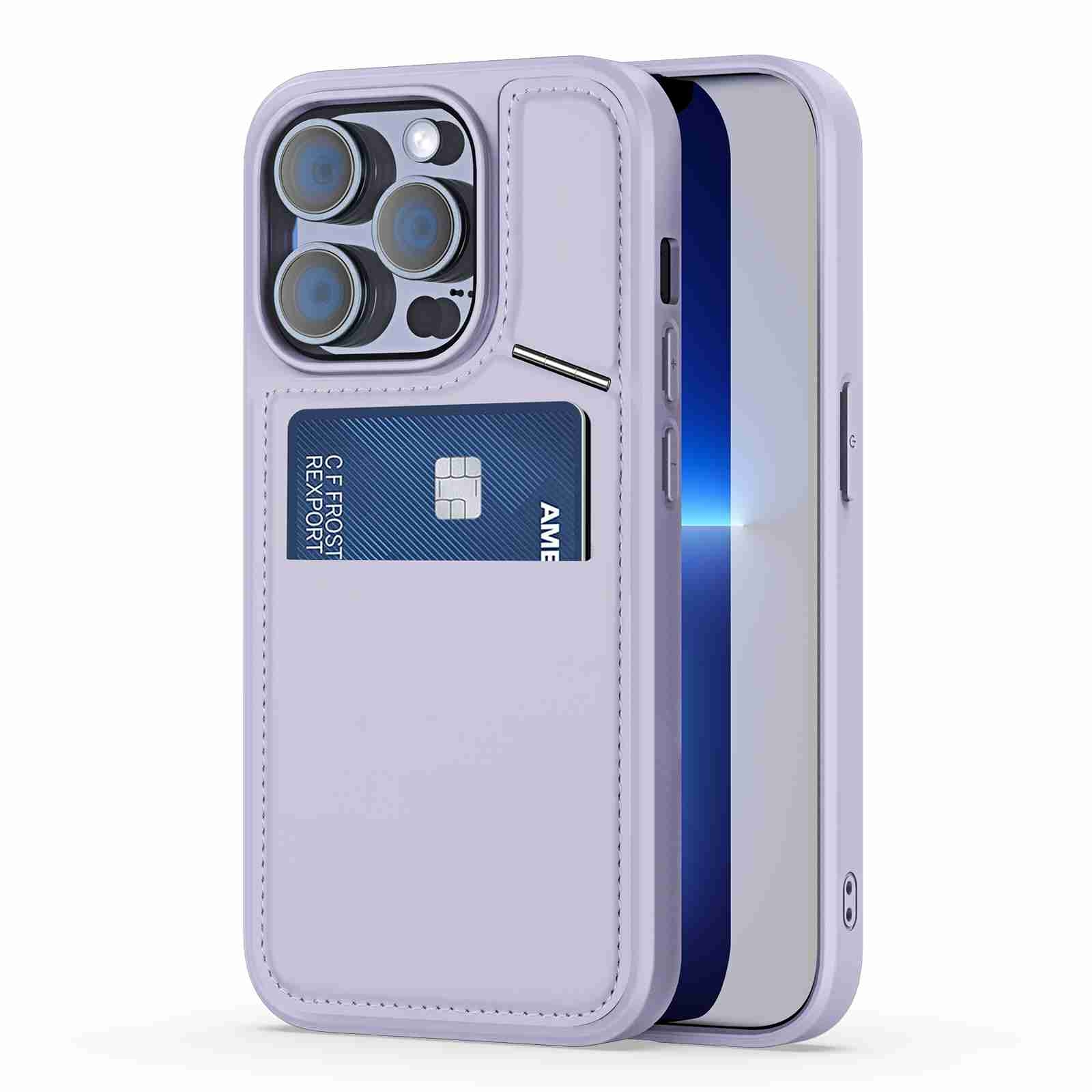 For iPhone 13 Pro DUX DUCIS Rafi II Series MagSafe Magnetic Holder RFID Phone Case(Purple) - Shopkiz.com