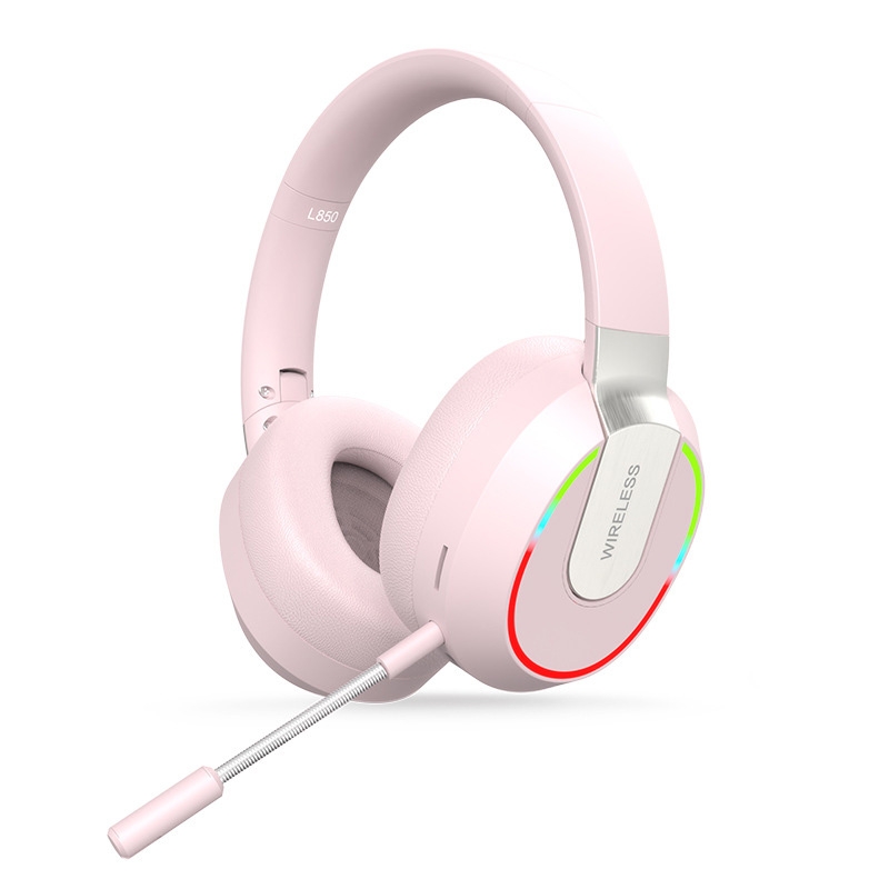 L850 Foldable ENC Noise Reduction Wireless Bluetooth Earphone with Microphone(Pink) - Shopkiz.com