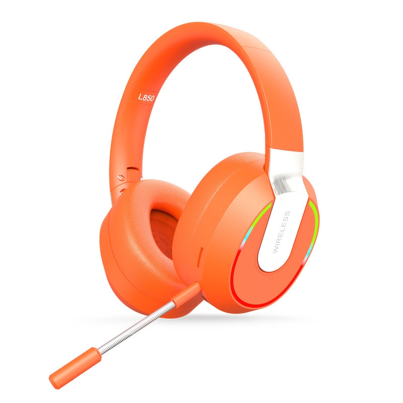 L850 Foldable ENC Noise Reduction Wireless Bluetooth Earphone with Microphone(Orange) - Shopkiz.com