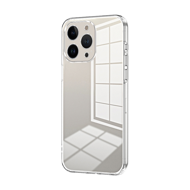 For iPhone 13 Pro Transparent Plating Fine Hole Phone Case(Transparent) - Shopkiz.com