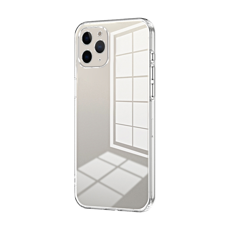 For iPhone 11 Pro Transparent Plating Fine Hole Phone Case(Transparent) - Shopkiz.com