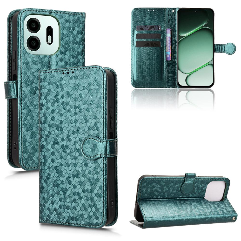For OnePlus N6 4G Honeycomb Dot Texture Leather Phone Case(Green) - Shopkiz.com