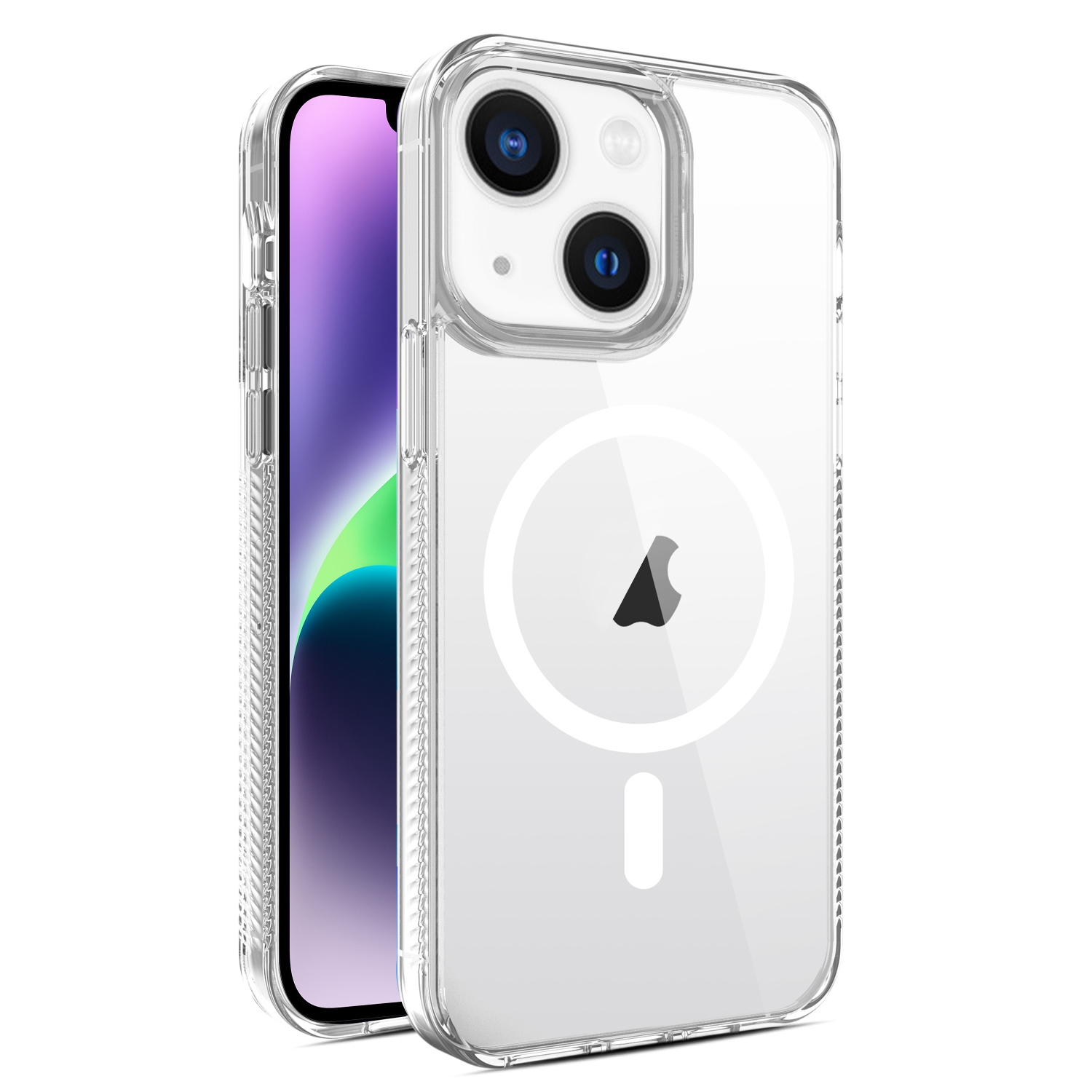 For iPhone 14 / 13 2.5mm MagSafe Acrylic Hybrid TPU Phone Case(Transparent) - Shopkiz.com