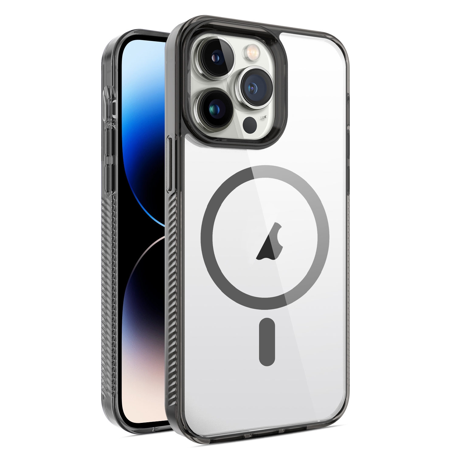 For iPhone 14 Pro 2.5mm MagSafe Acrylic Hybrid TPU Phone Case(Black) - Shopkiz.com