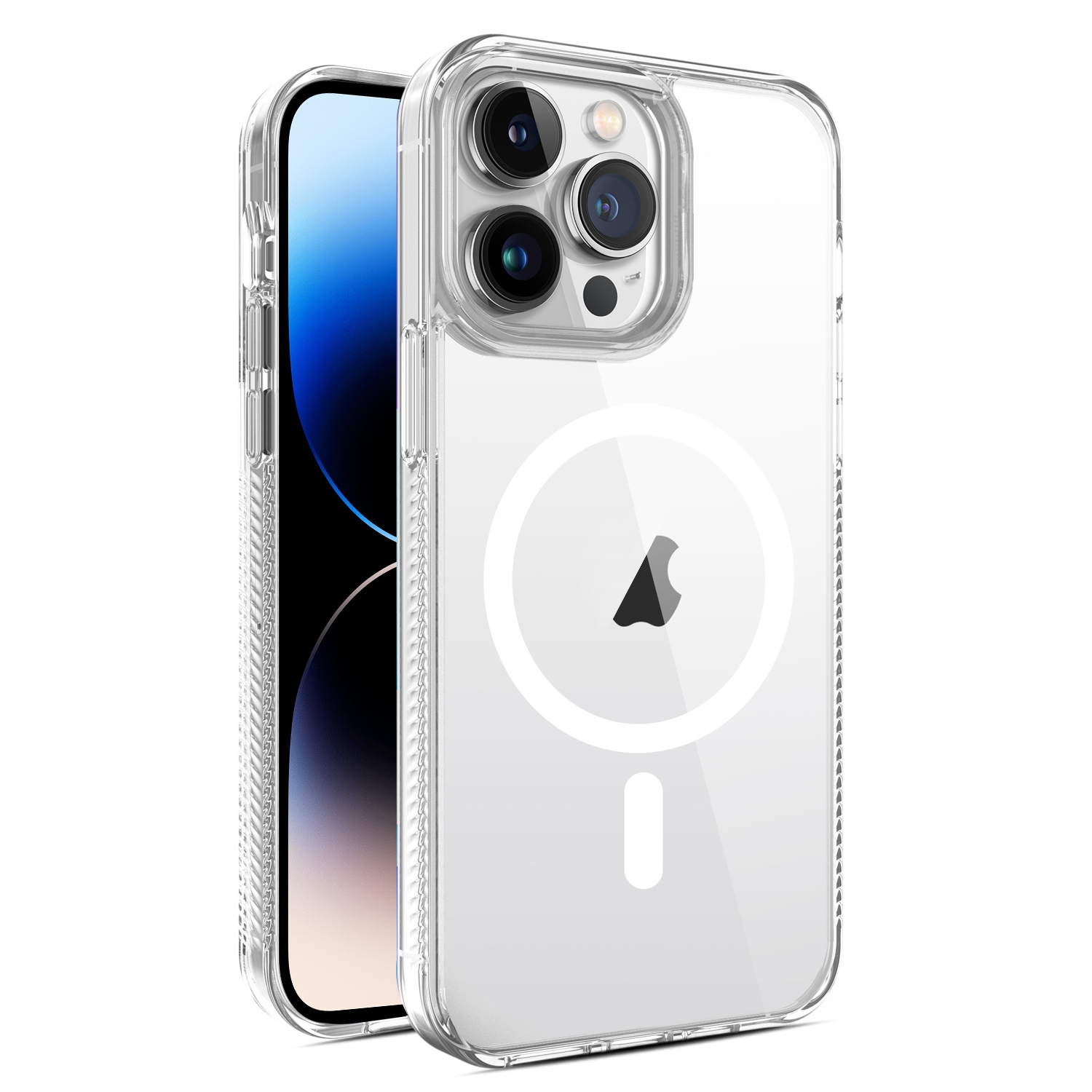 For iPhone 14 Pro 2.5mm MagSafe Acrylic Hybrid TPU Phone Case(Transparent) - Shopkiz.com