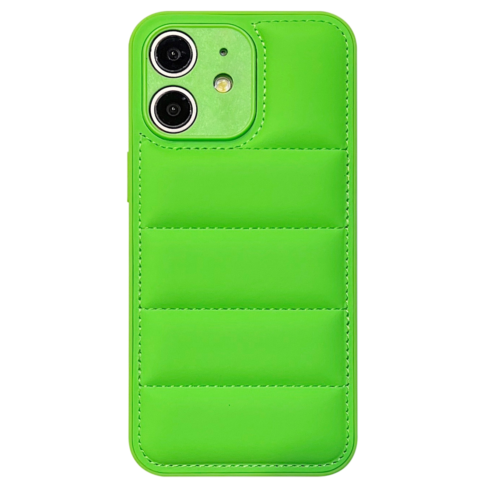 For iPhone 11 Fine Hole Eiderdown Airbag Phone Case(Green) - Shopkiz.com