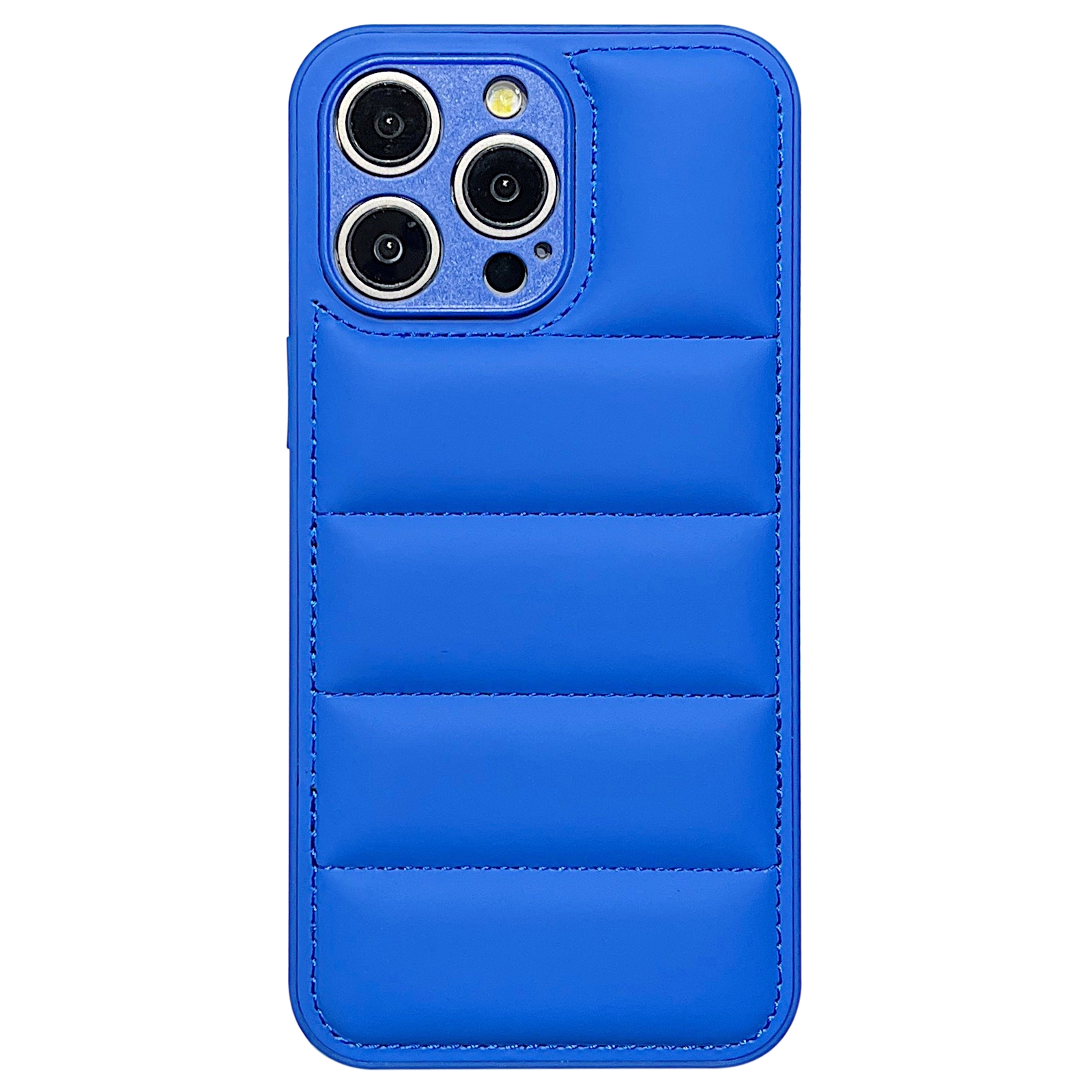 For iPhone 15 Pro Max Fine Hole Eiderdown Airbag Phone Case(Blue) - Shopkiz.com