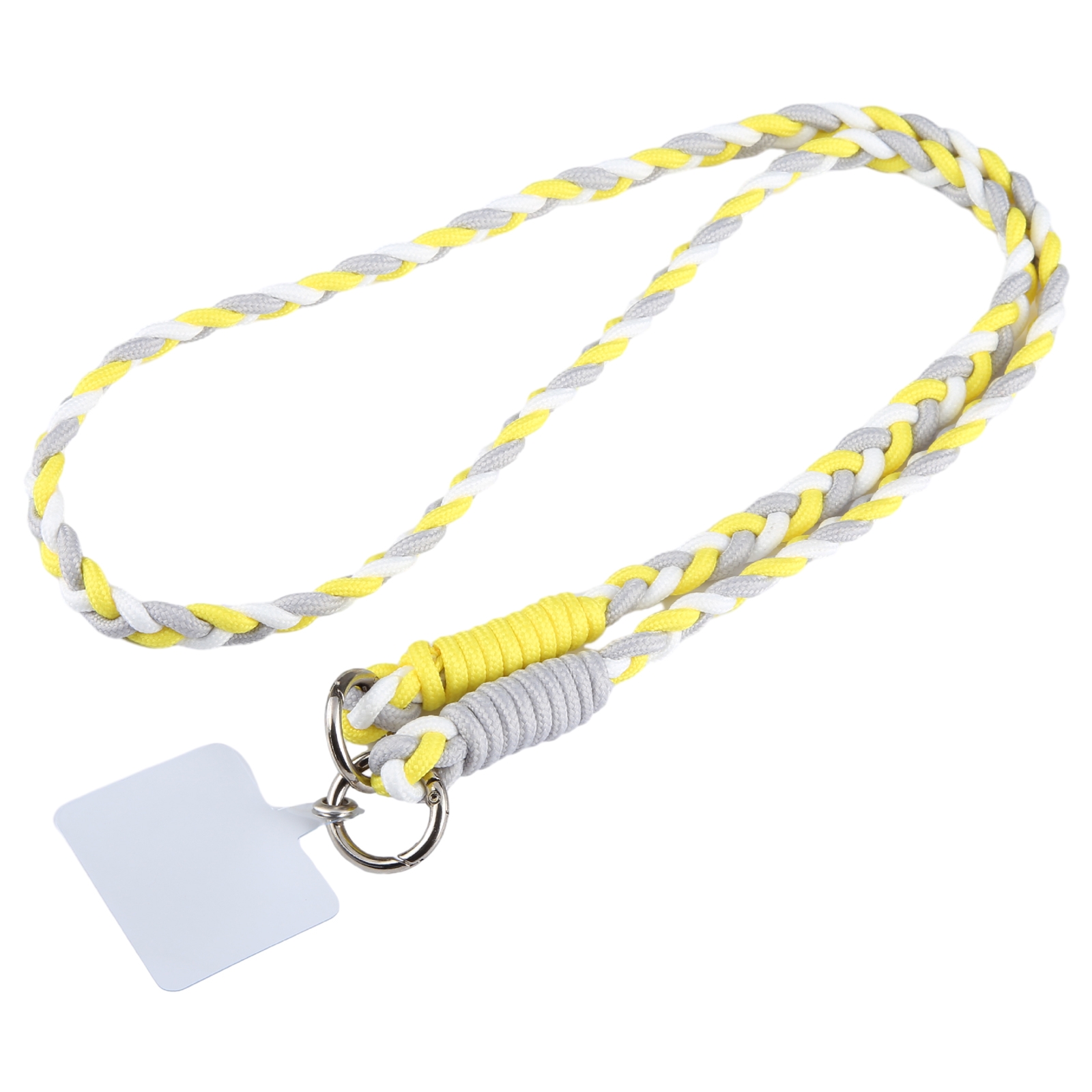 Universal Phone Three Strand Long Lanyard(White Grey Yellow) - Shopkiz.com