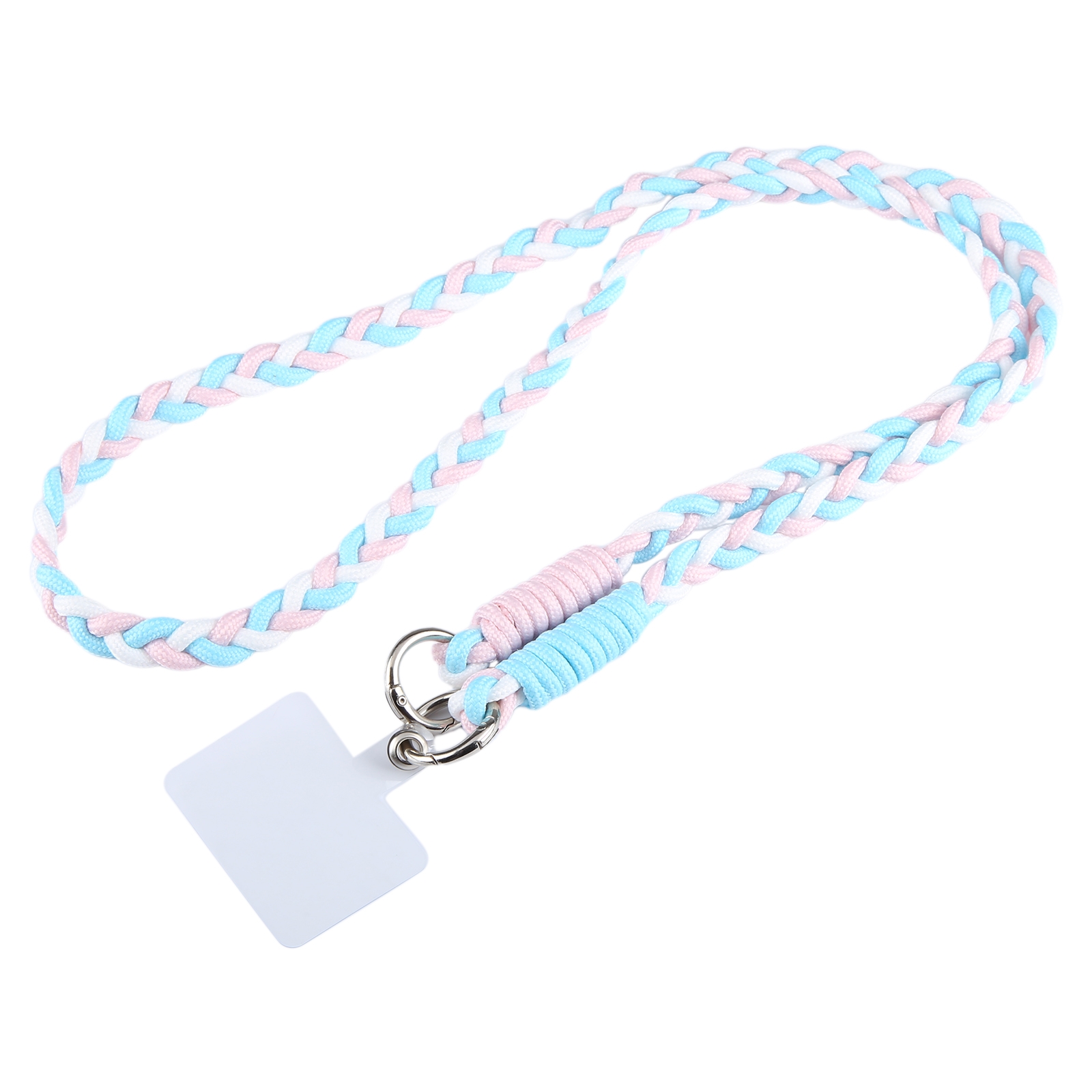 Universal Phone Three Strand Long Lanyard(White Blue Pink) - Shopkiz.com