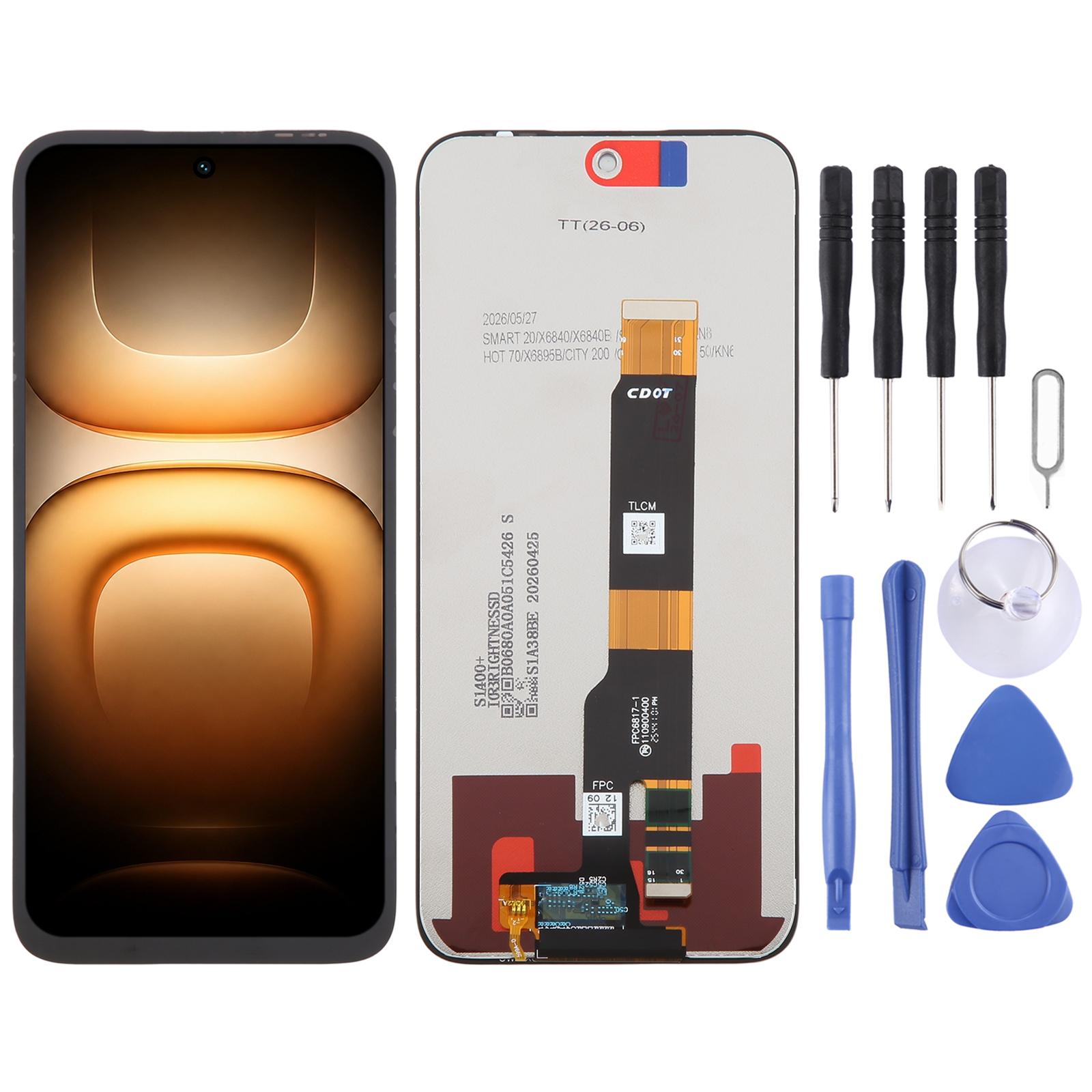 For Infinix Hot 70 X6895B OEM LCD Screen with Digitizer Full Assembly - Shopkiz.com