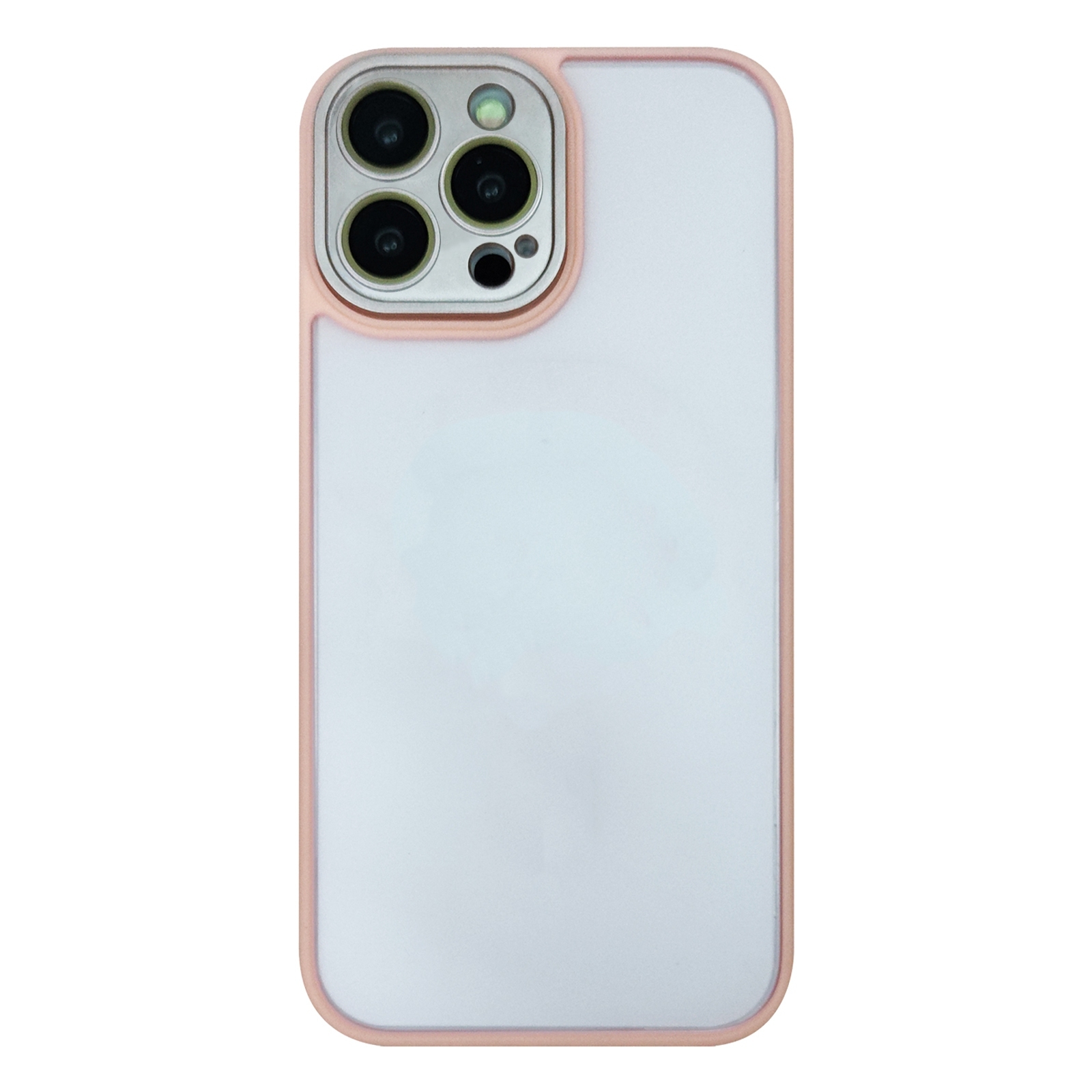For iPhone 15 Pro Max Skin Feel Phone Case with Lens Film(Pink) - Shopkiz.com