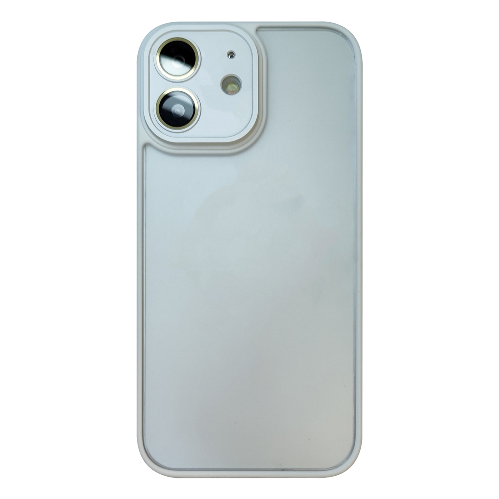 For iPhone 12 Skin Feel Phone Case with Lens Film(White) - Shopkiz.com
