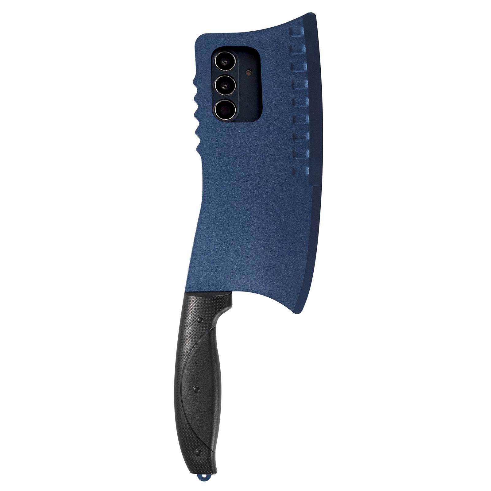 For Samsung Galaxy S25 5G Simulated Kitchen Knife TPU + PC Phone Case(Blue)