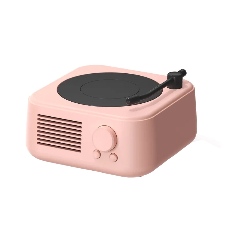 X17 Vintage Phonograph Record Player Wireless Bluetooth Music Speaker(Pink) - Shopkiz.com