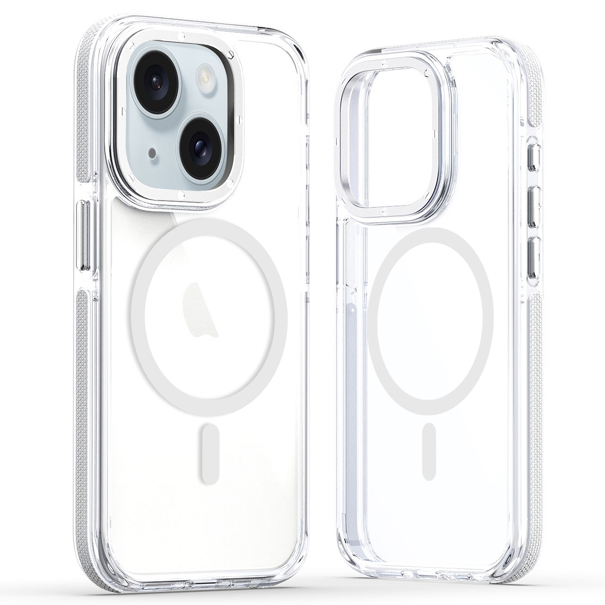 For iPhone 14 Dual-Color Clear Acrylic Hybrid TPU MagSafe Phone Case(Transparent) - Shopkiz.com