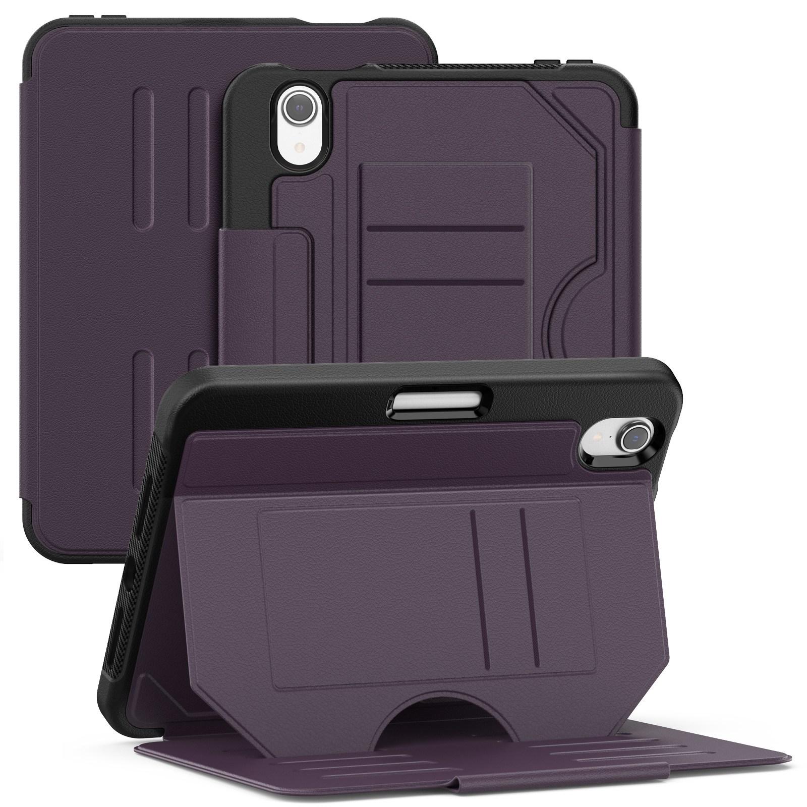 For iPad mini 2024 / mini 6 Notebook Magnetic Leather Tablet Case(Purple) - Shopkiz.com