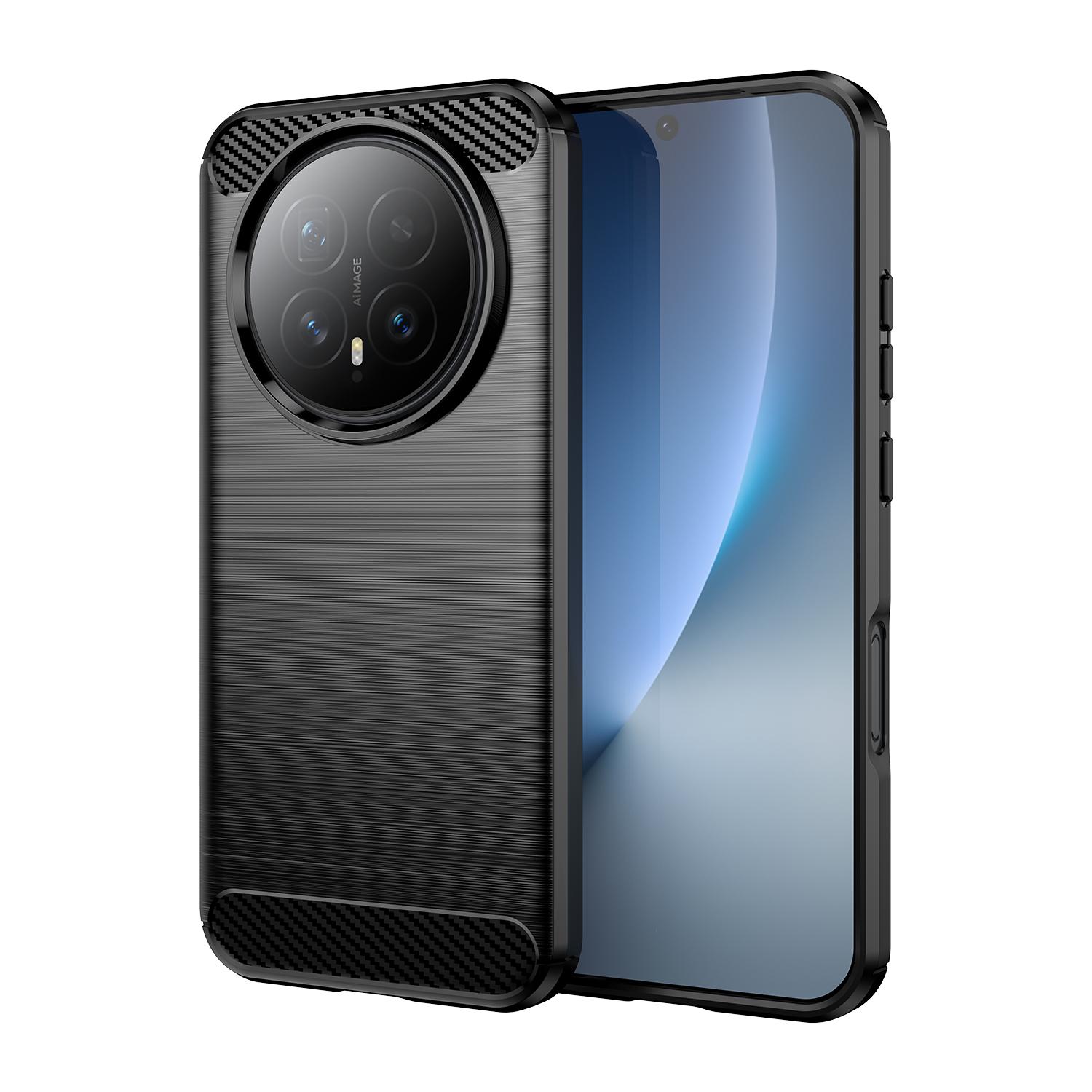 For Honor Magic8 Carbon Fiber Brushed Texture TPU Phone Case(Black)