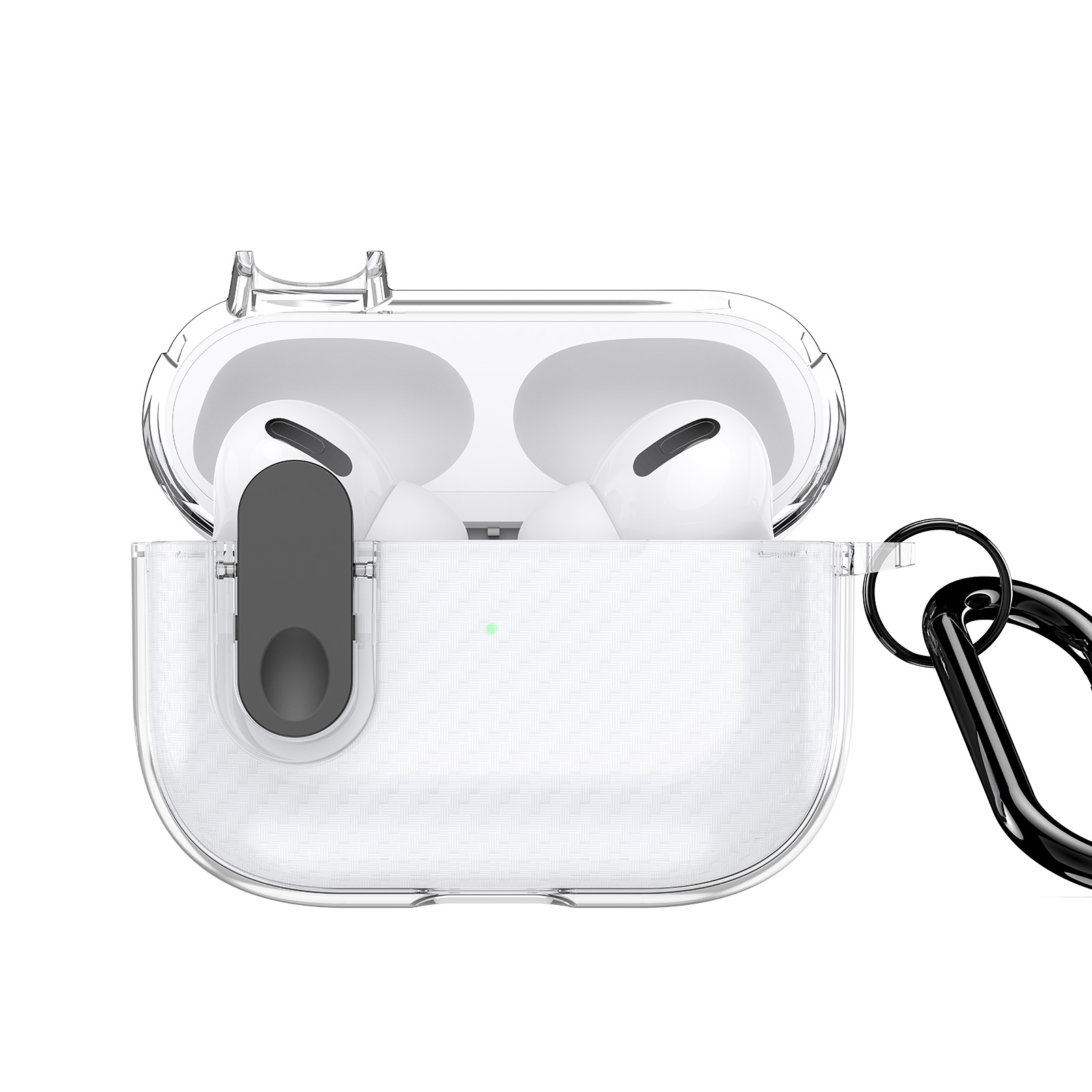 For AirPods Pro 2 DUX DUCIS PECK Series Split Transparent Carbon Fiber Earphone Case(Transparent) - Shopkiz.com