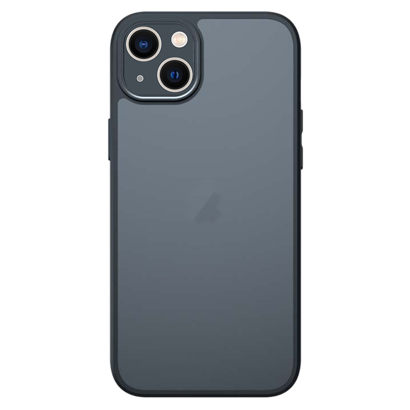 For iPhone 14 Armor Precise Hole PC Hybrid TPU Phone Case(Black) - Shopkiz.com