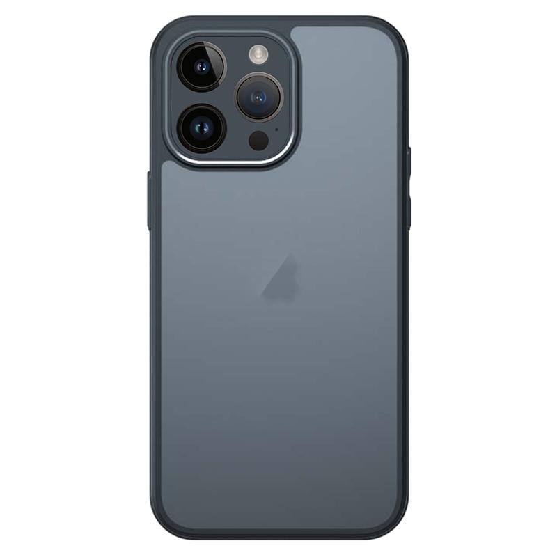 For iPhone 13 Pro Max Armor Precise Hole PC Hybrid TPU Phone Case(Black) - Shopkiz.com