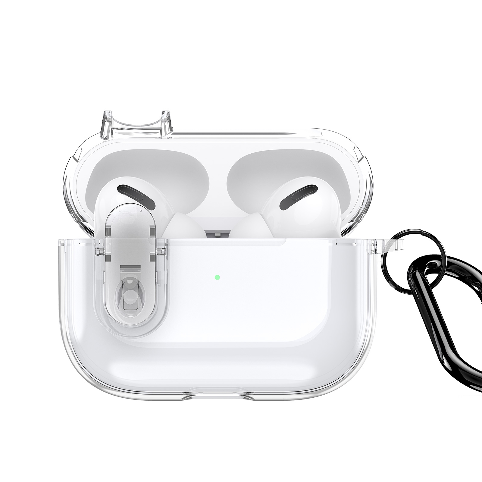 For AirPods Pro DUX DUCIS PECL Series Split Transparent Earphone Case with Hook(Transparent) - Shopkiz.com