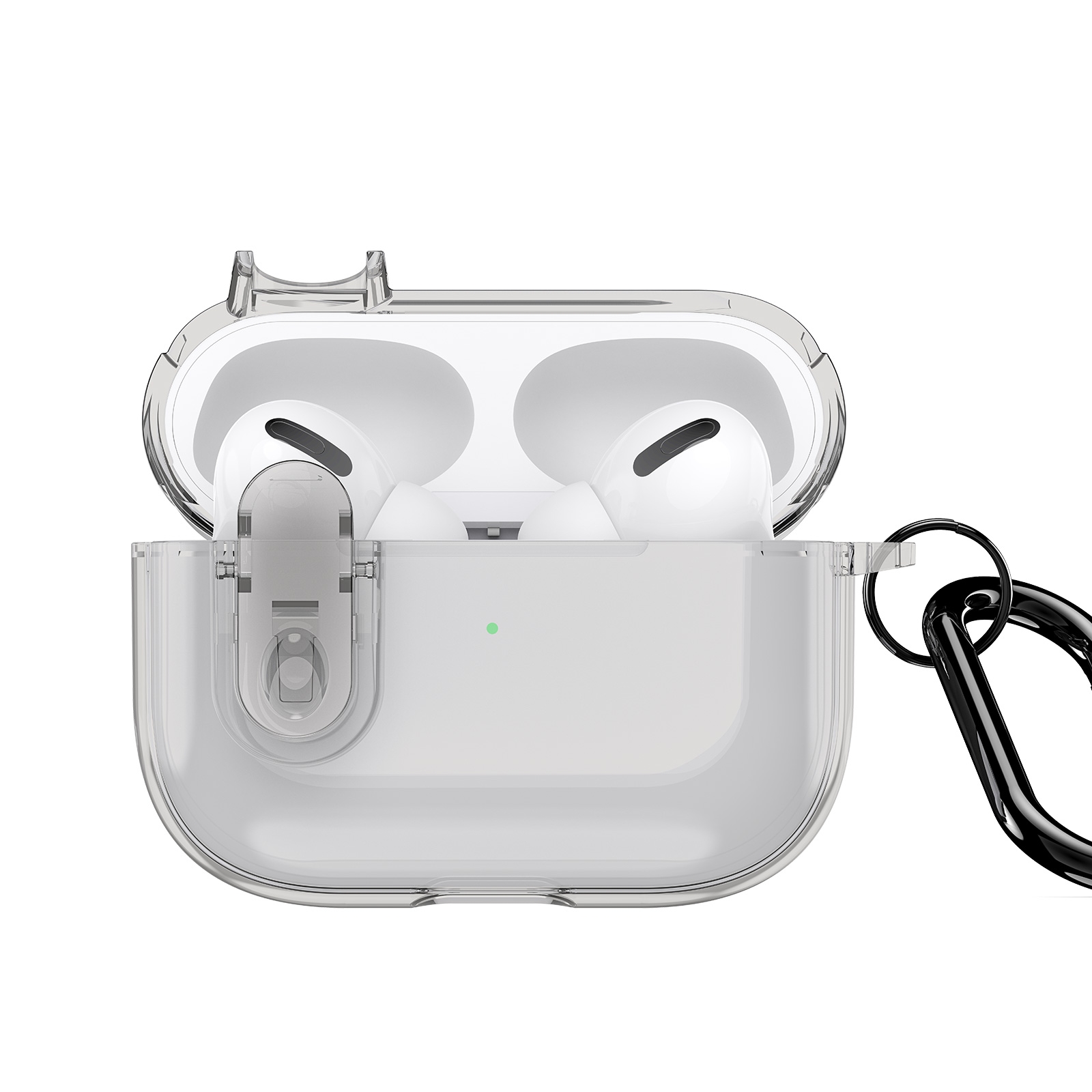 For AirPods Pro DUX DUCIS PECL Series Split Transparent Earphone Case with Hook(Grey) - Shopkiz.com