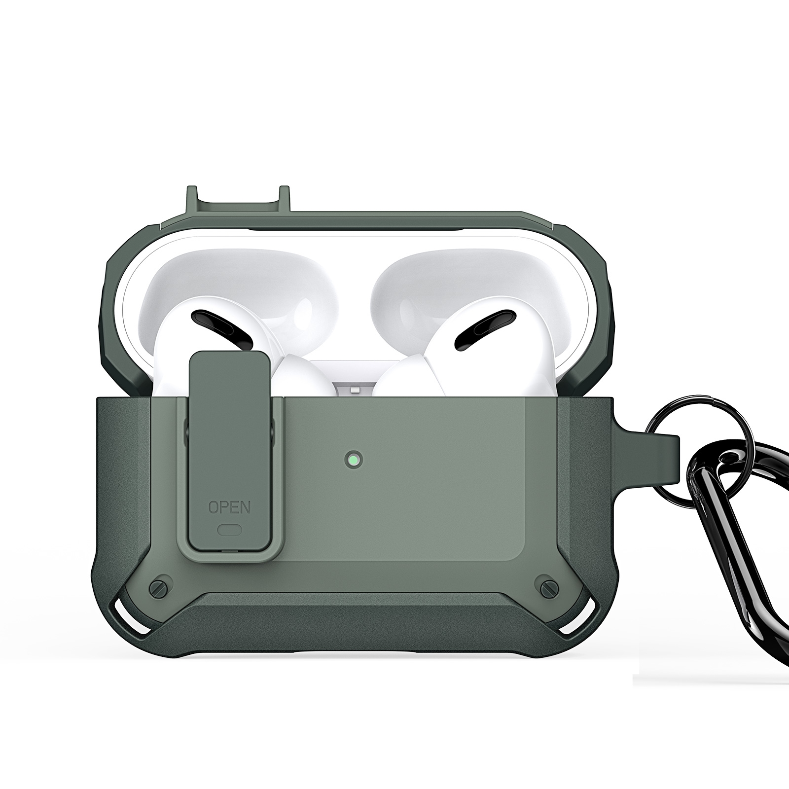 For AirPods Pro 2 DUX DUCIS PECO Series Split Two-color Earphone Case with Hook(Green) - Shopkiz.com