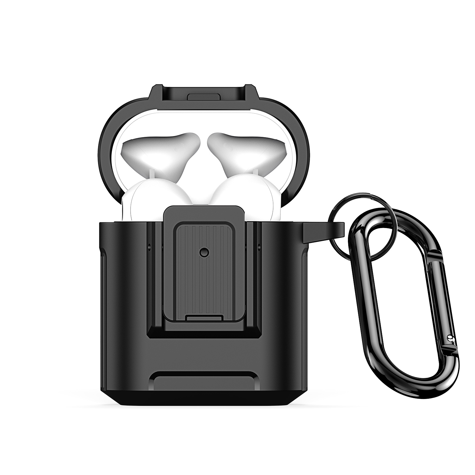 For AirPods 2 / 1 DUX DUCIS PECH Series Earbuds Box Protective Case(Black) - Shopkiz.com