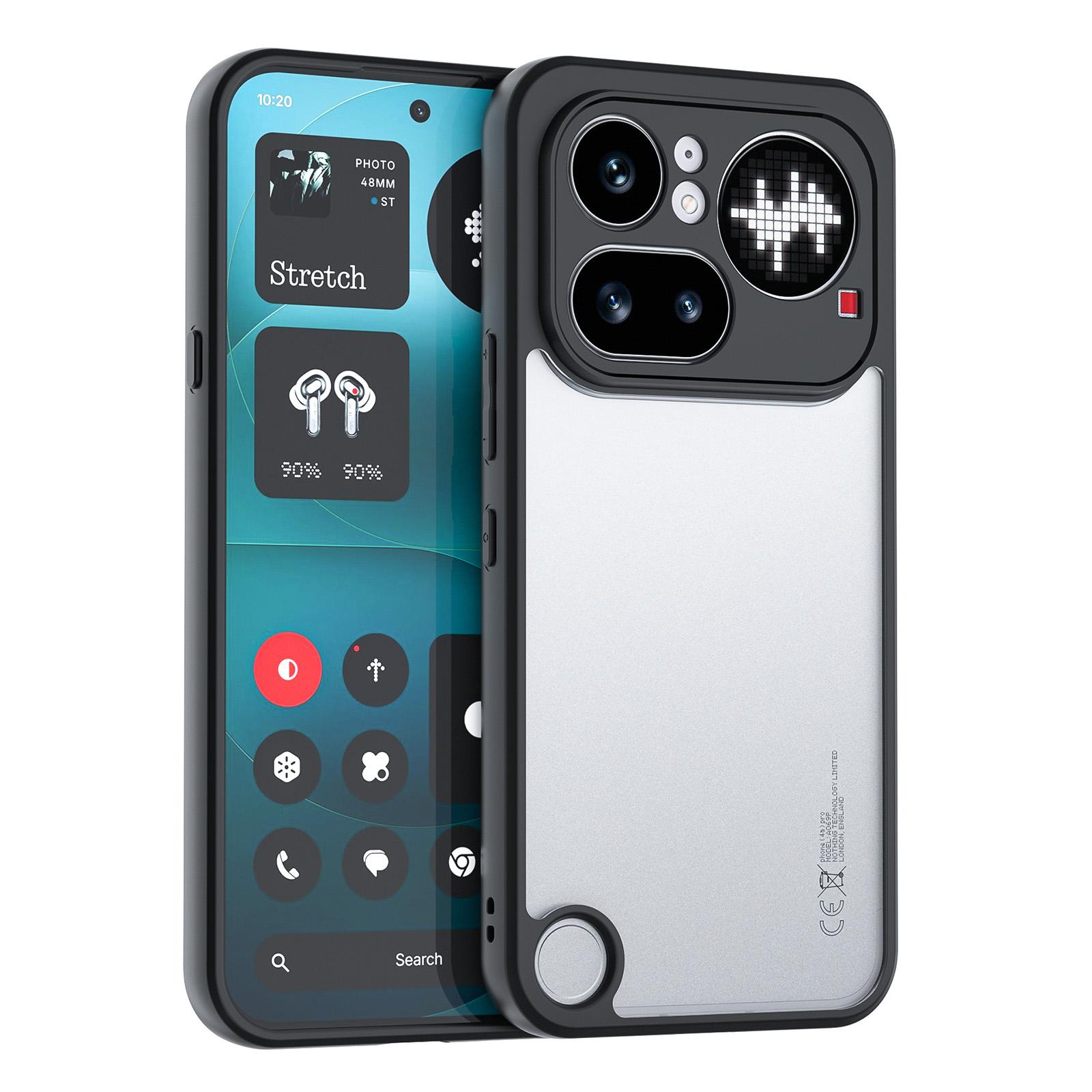 For Nothing Phone 4a Pro Frosted TPU + Transparent PC Phone Case(Transparent)