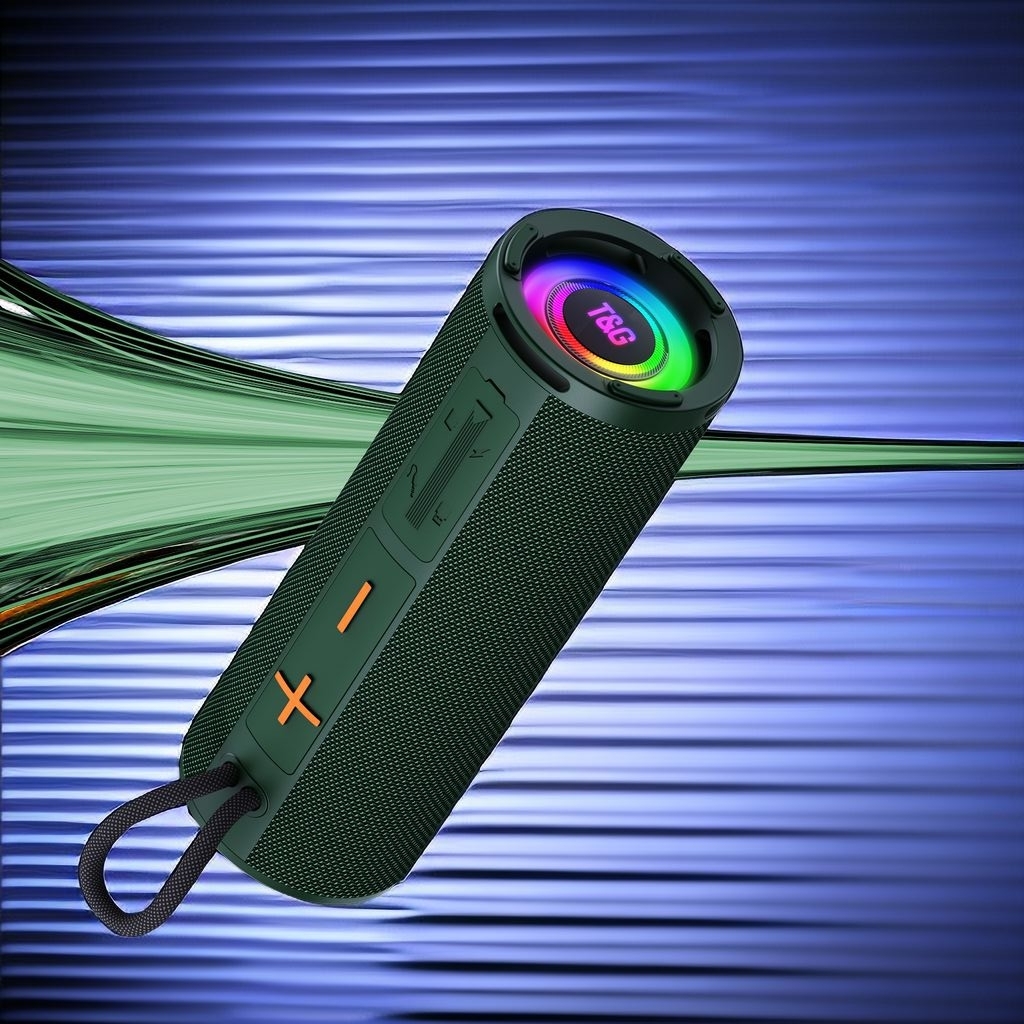 T&G TG-421 RGB BT Outdoor Waterproof Speakers(Green) - Shopkiz.com